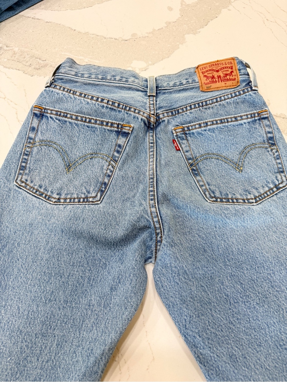 Levi's Wo Light Blue Classic 501 Straight Jeans